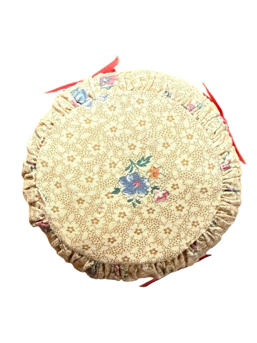 Victorian Floral Pin Cushion w/ Vintage Hatpin – Antique Sewing Collectible